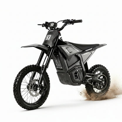 Electric Dirt Bike for Teens Adults, Mid-Drive Motor 3840W Peak, Electric Motorcycle 48V 23.4Ah Battery, 40Mph, Full Hydraulic Brakes and Suspensions Mountain Off-Road E Dirt Bike, Black/12+