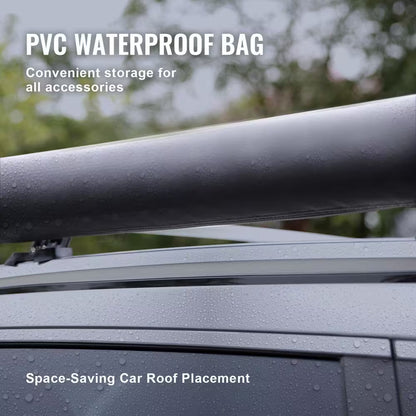Car Side Awning, Large 4.6 Ft. X 6.6 Ft. Shade Coverage Vehicle Awning, Pu3000Mm UV 50+ Retractable Car Awning