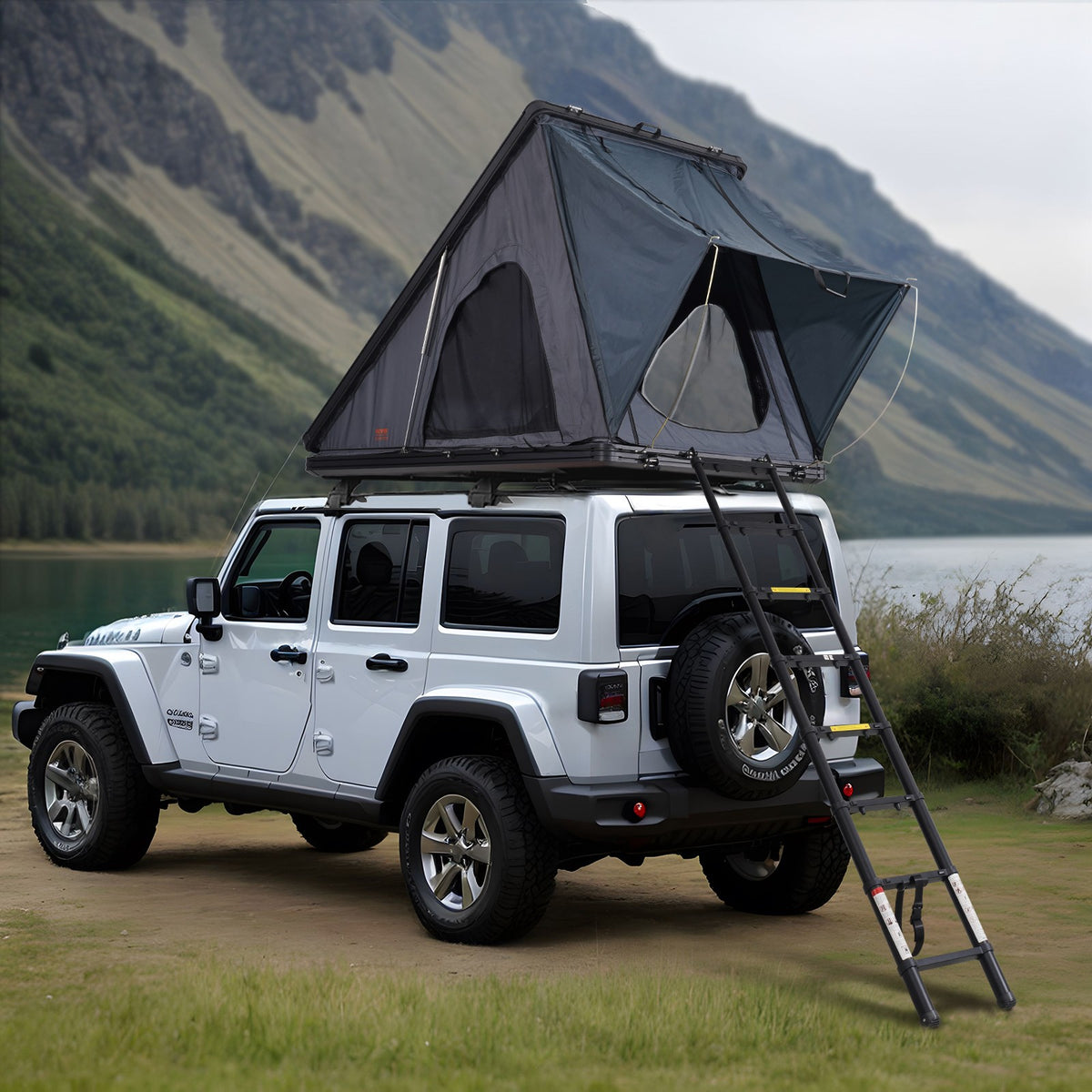 Hard Shell Rooftop Tent Pop-Up Tents 2-3 Person for SUV ‌Caravan Campervan