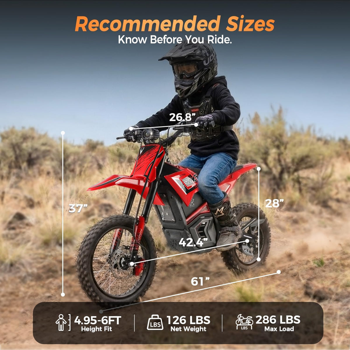 Electric Dirt Bike with Mid-Drive Motor 3840/5600W Peak,Electric Motorcycle 48V/60V 23.4Ah/27Ah Battery,Ul Certified Off-Road Motorcycle for Teens & Adults, Hydraulic Brakes & Dual Shock
