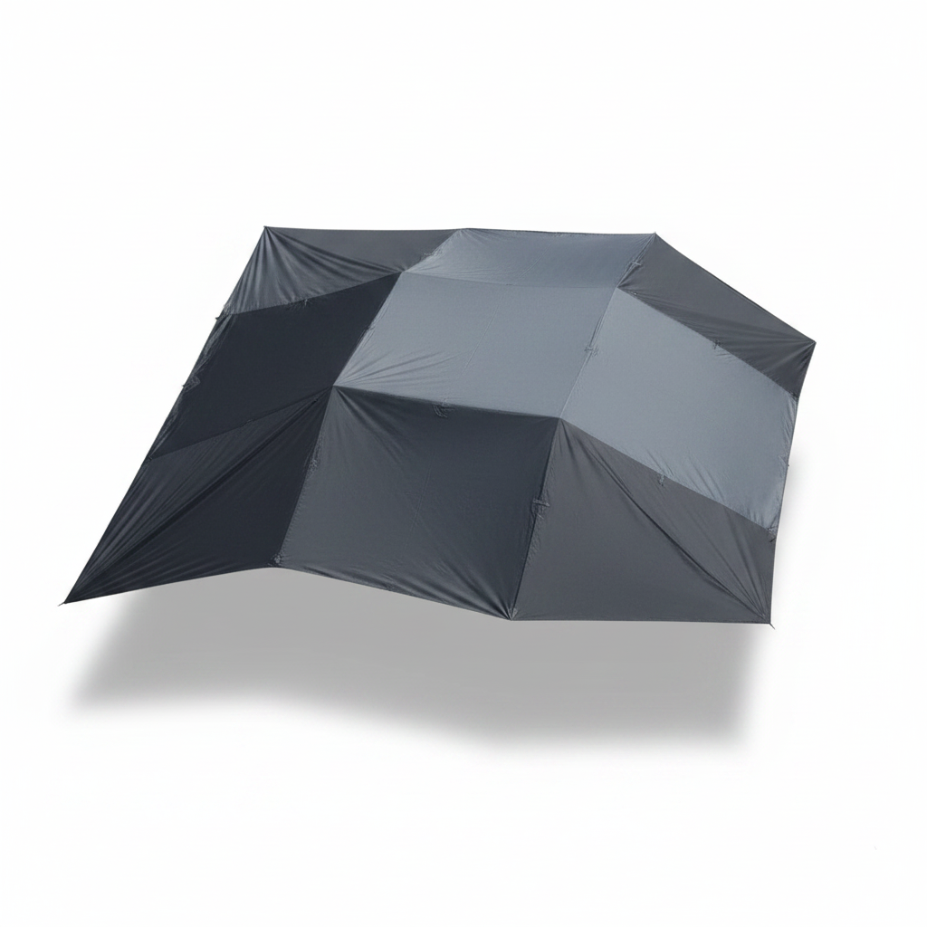 Car Awning Camping SUV Sun Shelter Waterproof Universal Tent Canopy Anti-Uv for Van Campervan Caravan Truck Vehicle (Black, 2X3M)